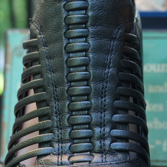 BCBGeneration GREGORY BLACK NILE LEATHER platform BOOTIE 7.5M - Picture 5 of 14